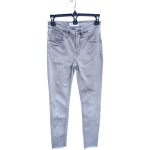 Madewell Women's 9 inch High Rise Skinny Gray Distressed Jeans Size 24